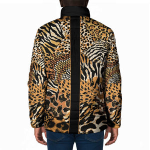 Proud Black Nurse RN Padded Jacket African Stethoscope Animal Skins Pattern