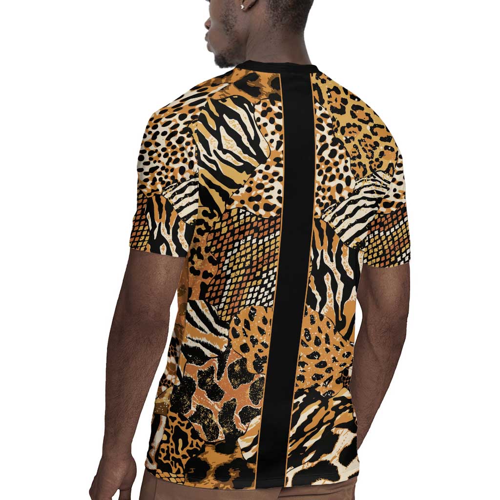 Proud Black Nurse RN Rugby Jersey African Stethoscope Animal Skins Pattern
