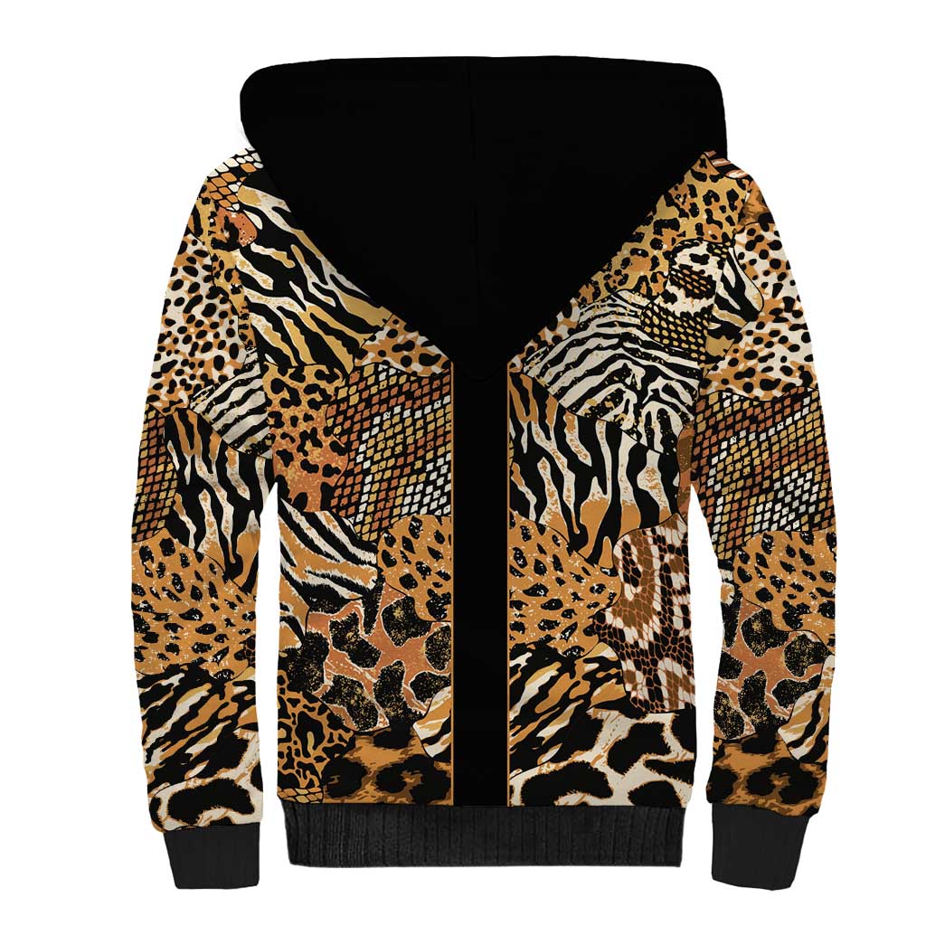 Proud Black Nurse RN Sherpa Hoodie African Stethoscope Animal Skins Pattern