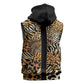 Proud Black Nurse RN Sleeveless Hoodie African Stethoscope Animal Skins Pattern