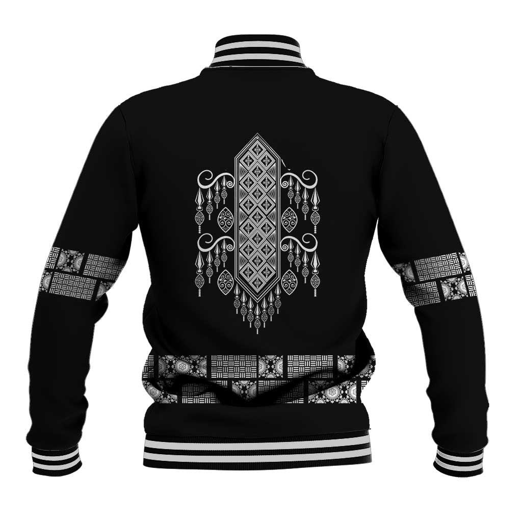 Proud Black Nurse RN Baseball Jacket Black African Pattern Stethoscope Dashiki Motif