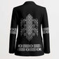 Proud Black Nurse RN Blazer Black African Pattern Stethoscope Dashiki Motif