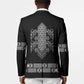 Proud Black Nurse RN Blazer Black African Pattern Stethoscope Dashiki Motif