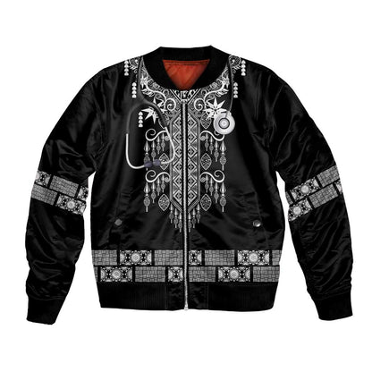 Proud Black Nurse RN Bomber Jacket Black African Pattern Stethoscope Dashiki Motif