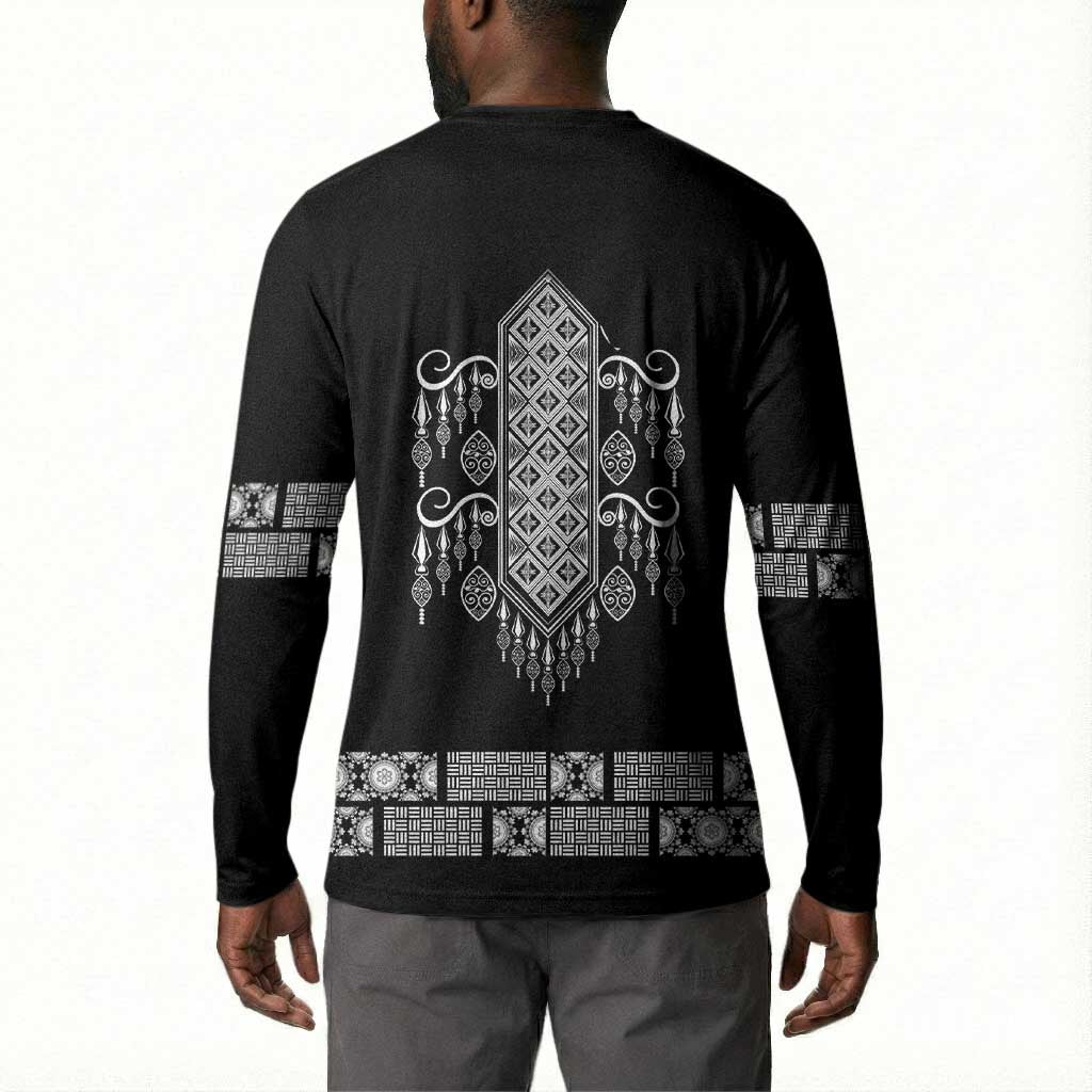 Proud Black Nurse RN Button Sweatshirt Black African Pattern Stethoscope Dashiki Motif