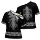 Proud Black Nurse RN Cross Shoulder Shirt Black African Pattern Stethoscope Dashiki Motif