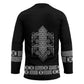 Proud Black Nurse RN Hockey Jersey Black African Pattern Stethoscope Dashiki Motif