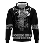 Proud Black Nurse RN Hoodie Black African Pattern Stethoscope Dashiki Motif