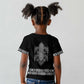 Proud Black Nurse RN Kid T shirt Black African Pattern Stethoscope Dashiki Motif