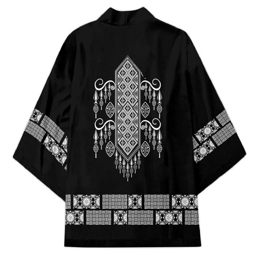 Proud Black Nurse RN Kimono Black African Pattern Stethoscope Dashiki Motif