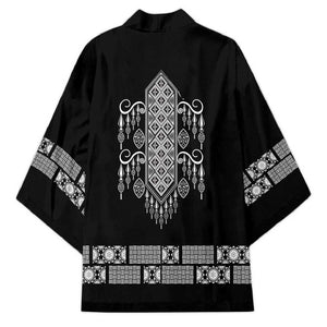 Proud Black Nurse RN Kimono Black African Pattern Stethoscope Dashiki Motif