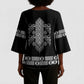 Proud Black Nurse RN Kimono Sleeve Blouse Black African Pattern Stethoscope Dashiki Motif