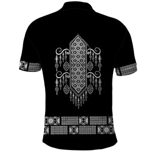 Proud Black Nurse RN Polo Shirt Black African Pattern Stethoscope Dashiki Motif