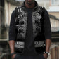 Proud Black Nurse RN Sleeveless Puffer Jacket Black African Pattern Stethoscope Dashiki Motif