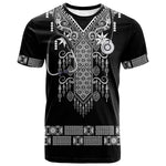 Proud Black Nurse RN T shirt Black African Pattern Stethoscope Dashiki Motif