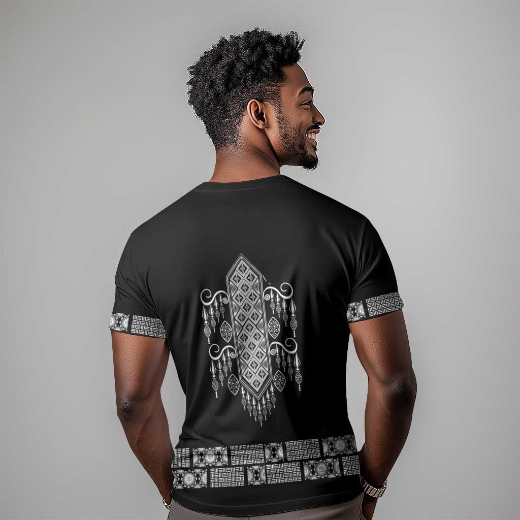 Proud Black Nurse RN T shirt Black African Pattern Stethoscope Dashiki Motif