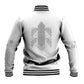 Proud Black Nurse RN Baseball Jacket White African Pattern Stethoscope Dashiki Motif