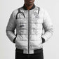 Proud Black Nurse RN Bomber Puffer Jacket White African Pattern Stethoscope Dashiki Motif