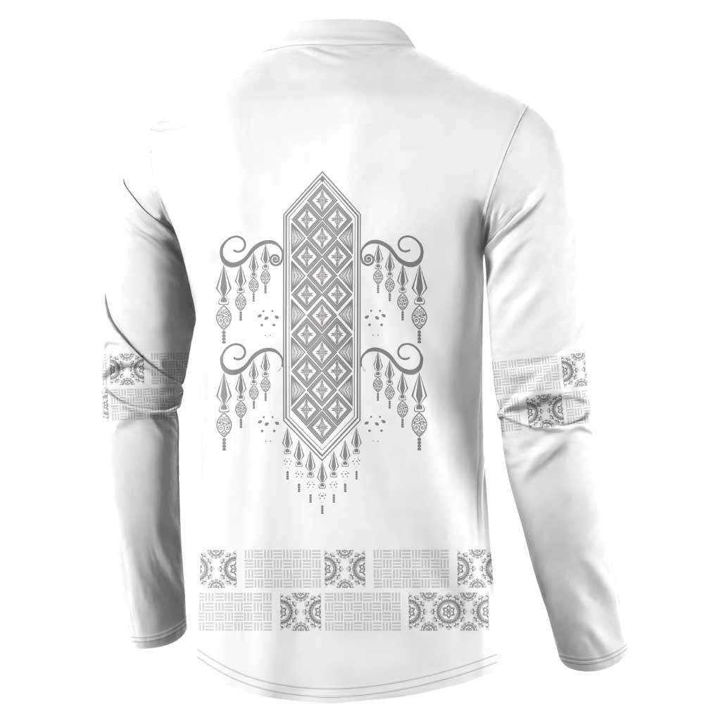 Proud Black Nurse RN Button Sweatshirt White African Pattern Stethoscope Dashiki Motif