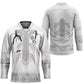 Proud Black Nurse RN Hockey Jersey White African Pattern Stethoscope Dashiki Motif