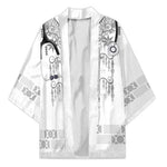Proud Black Nurse RN Kimono White African Pattern Stethoscope Dashiki Motif
