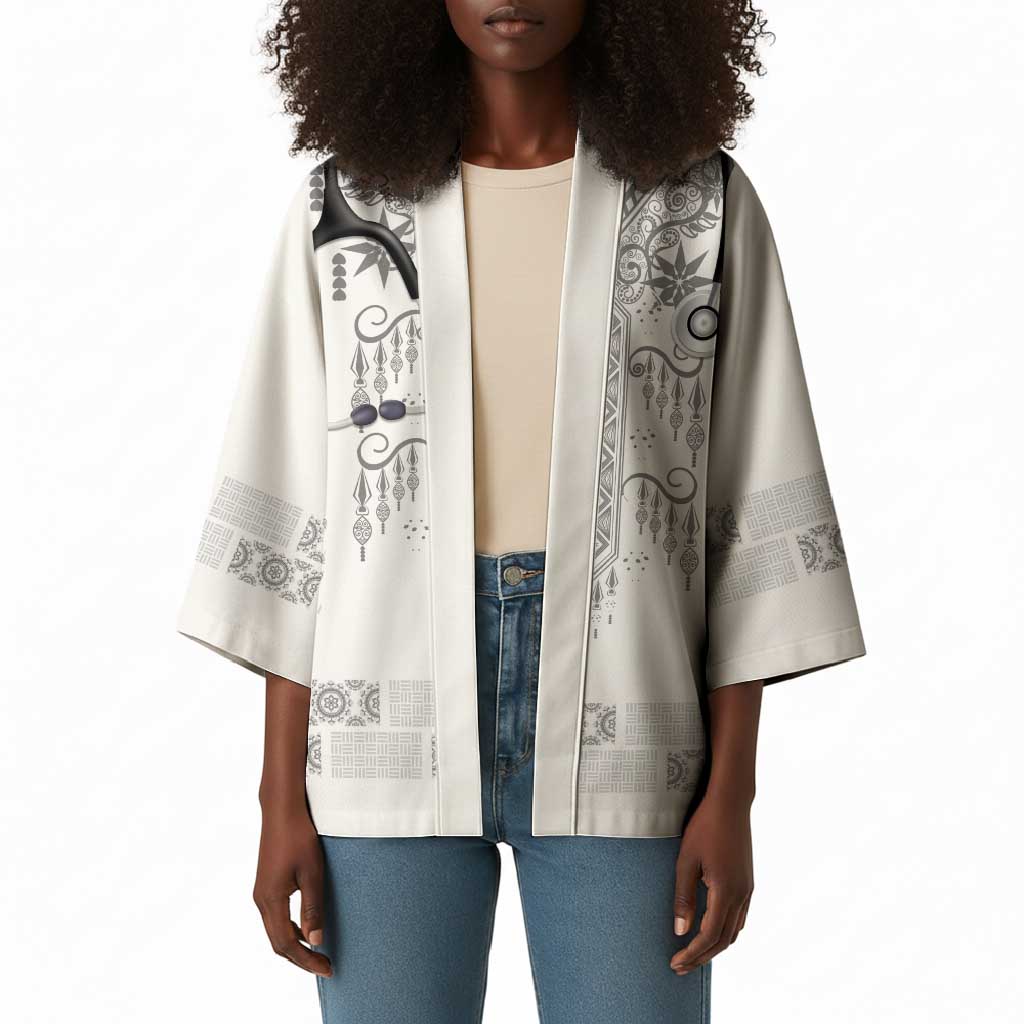 Proud Black Nurse RN Kimono White African Pattern Stethoscope Dashiki Motif