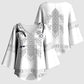 Proud Black Nurse RN Kimono Sleeve Blouse White African Pattern Stethoscope Dashiki Motif