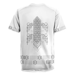 Proud Black Nurse RN Rugby Jersey White African Pattern Stethoscope Dashiki Motif