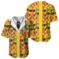 Proud Black Nurse RN Baseball Jersey African Stethoscope Kente Pattern