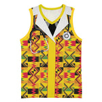 Proud Black Nurse RN Basketball Jersey African Stethoscope Kente Pattern