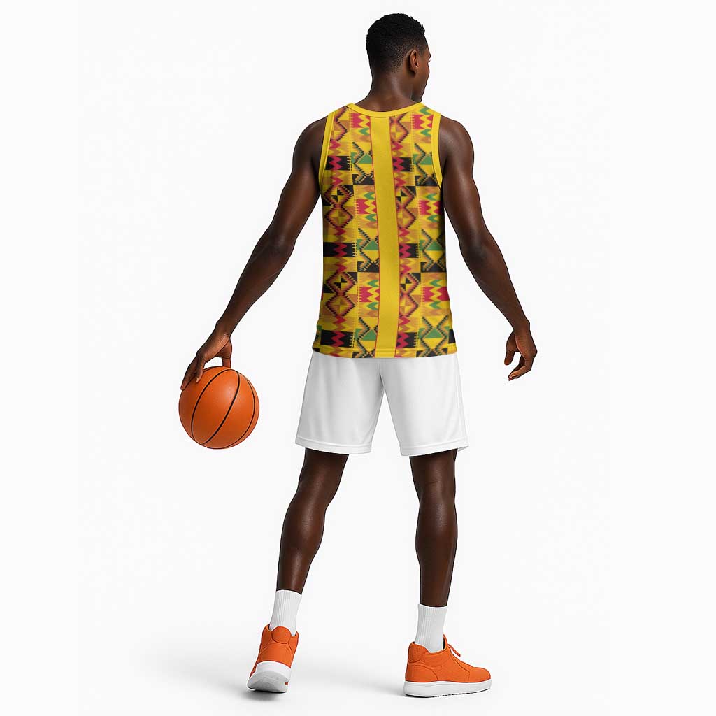 Proud Black Nurse RN Basketball Jersey African Stethoscope Kente Pattern