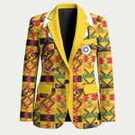 Proud Black Nurse RN Blazer African Stethoscope Kente Pattern