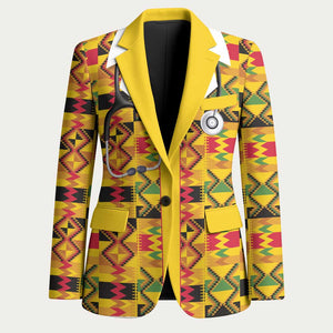Proud Black Nurse RN Blazer African Stethoscope Kente Pattern