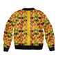 Proud Black Nurse RN Bomber Jacket African Stethoscope Kente Pattern