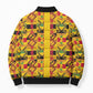 Proud Black Nurse RN Bomber Puffer Jacket African Stethoscope Kente Pattern