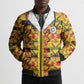 Proud Black Nurse RN Bomber Puffer Jacket African Stethoscope Kente Pattern