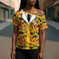 Proud Black Nurse RN Cross Shoulder Shirt African Stethoscope Kente Pattern