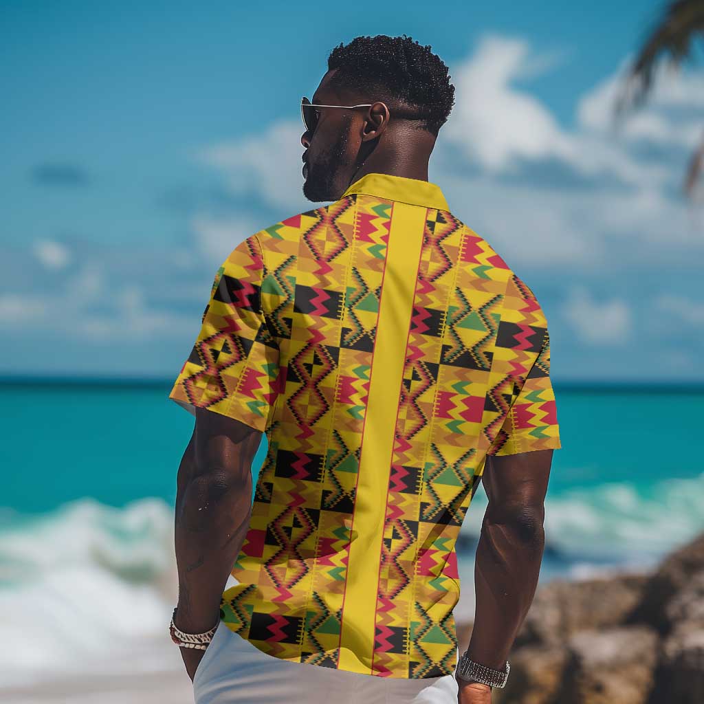 Proud Black Nurse RN Hawaiian Shirt African Stethoscope Kente Pattern