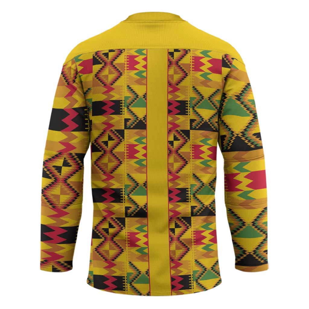 Proud Black Nurse RN Hockey Jersey African Stethoscope Kente Pattern