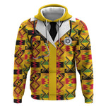 Proud Black Nurse RN Hoodie African Stethoscope Kente Pattern