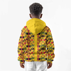 Proud Black Nurse RN Kid Hoodie African Stethoscope Kente Pattern