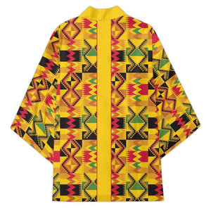 Proud Black Nurse RN Kimono African Stethoscope Kente Pattern