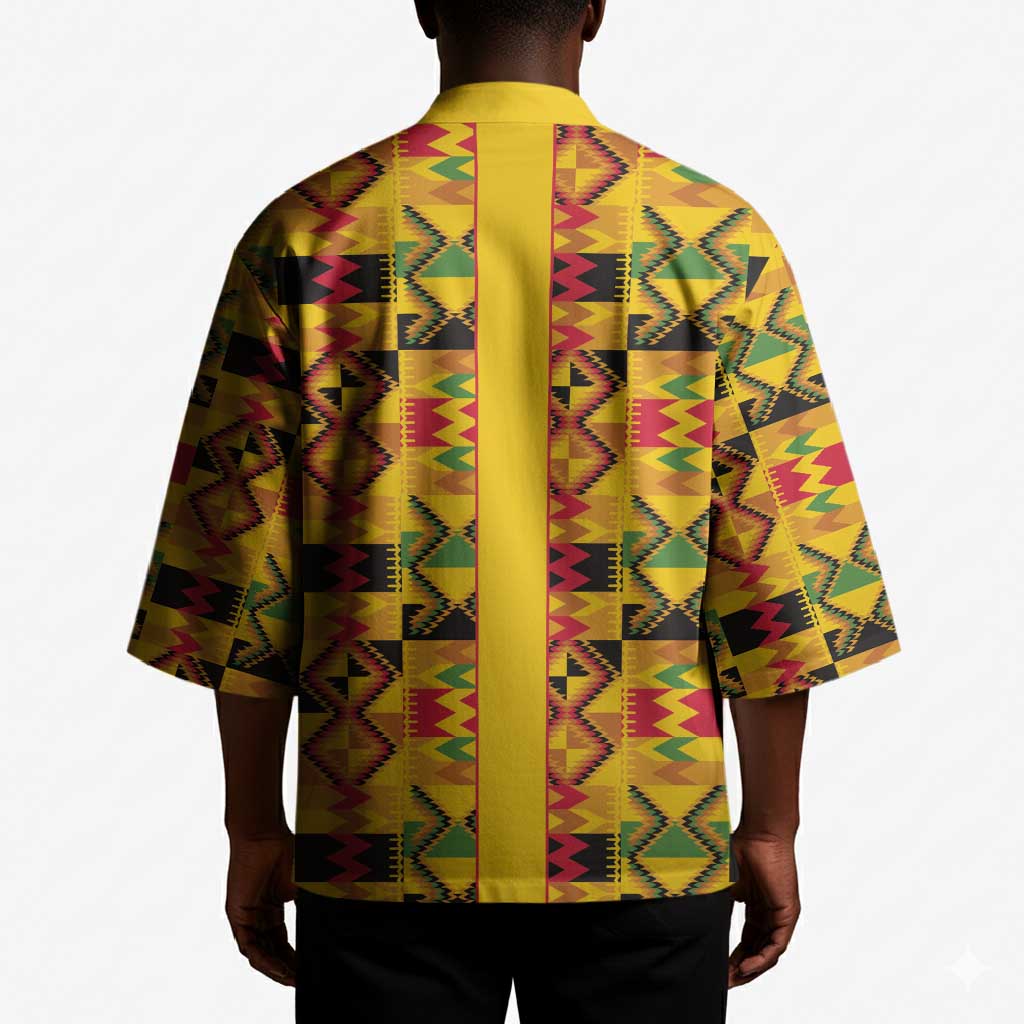 Proud Black Nurse RN Kimono African Stethoscope Kente Pattern