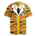 Proud Black Nurse RN Rugby Jersey African Stethoscope Kente Pattern