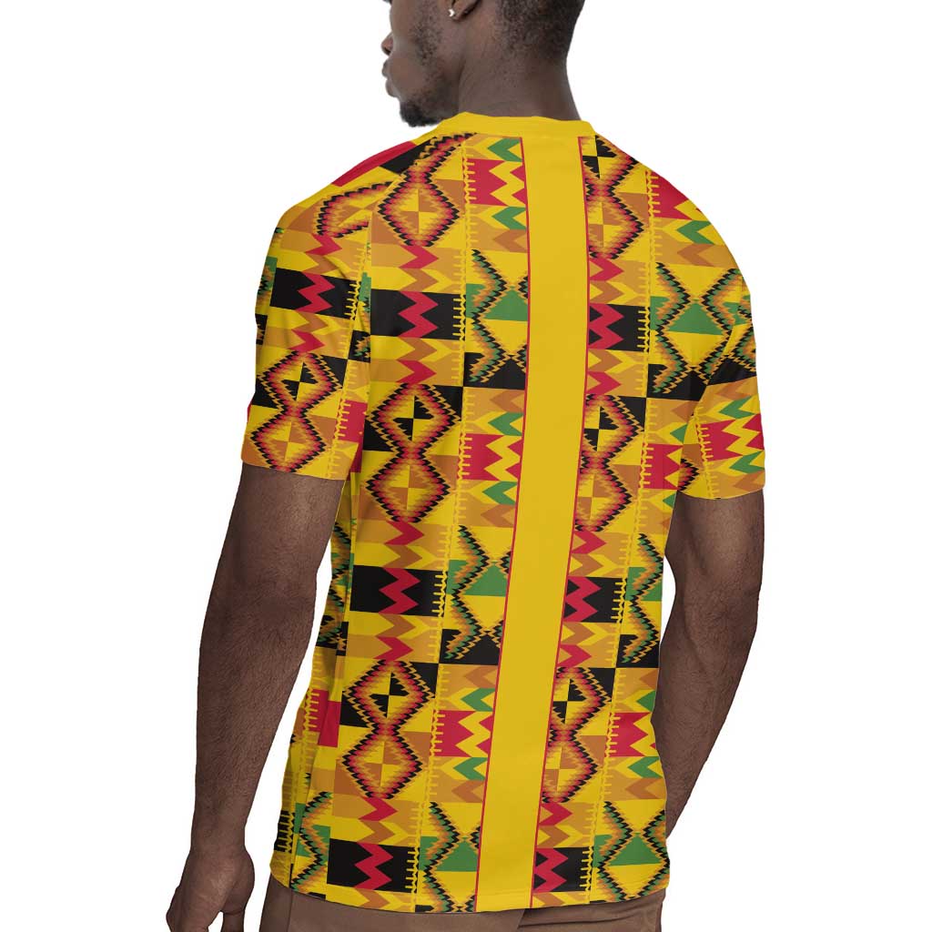 Proud Black Nurse RN Rugby Jersey African Stethoscope Kente Pattern