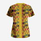 Proud Black Nurse RN Scrub Top African Stethoscope Kente Pattern