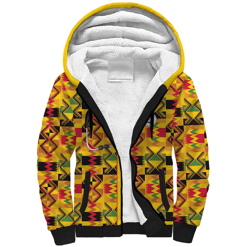 Proud Black Nurse RN Sherpa Hoodie African Stethoscope Kente Pattern