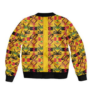 Proud Black Nurse RN Sleeve Zip Bomber Jacket African Stethoscope Kente Pattern