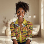 Proud Black Nurse RN Women Casual Shirt African Stethoscope Kente Pattern