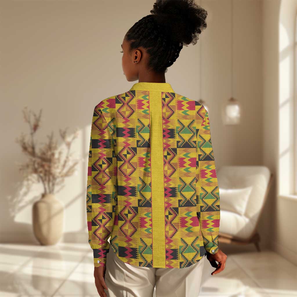 Proud Black Nurse RN Women Casual Shirt African Stethoscope Kente Pattern